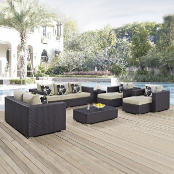 Convene Outdoor Patio Sectional Set 9Pc EEI-2354 by Modway [MWOUT-EEI-2354-Convene]