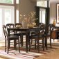 Oak Finish Transitional Counter Height Dining Table w/Options