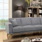 Hagen Sectional Sofa CM6799GY in Gray Flannelette Fabric