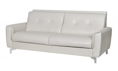 Benares Sofa Bed 54223 Mi Piace in Beige Top Grain Leather