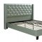 F9373 Bedroom Set by Boss w/Silver Faux Leather Upholstered Bed