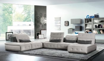 Daiquiri Modular Sectional Sofa in Light Grey Fabric by VIG [VGSS-Daiquiri Grey]