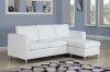 15068 Kemen Sectional in White Vinyl Sofa by Acme