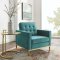 Loft Sofa in Teal Velvet Fabric by Modway w/Options