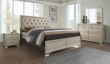 Noelle Bedroom 5Pc Set by Global in Champagne w/Options [GFBS-Noelle]