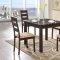 D6970DT Dining Set 5Pc in Dark Walnut w/D2443DC Chairs by Global