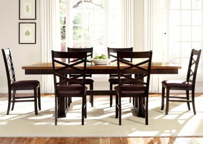 Bistro II Trestle Dining Table 74-CD Honey & Espresso by Liberty