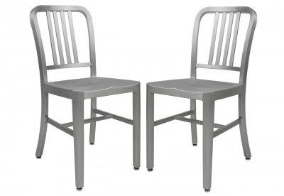 Alton Set of 4 Dining Chairs NA15 in Metal by LeisureMod