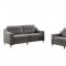 Murana Sofa & Loveseat Set 8248GRY in Gray Fabric by Homelegance