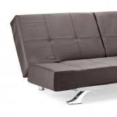 Contemporary Convertible Sofa Bed in Espresso Leatherette