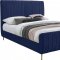 Zara Bed in Navy Velvet by Meridian w/Options