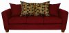 Red Fabric Modern Sofa & Loveseat Set w/Optional Items