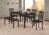 Rich Cappuccino Finish Modern 6Pc Dining Set w/Bench & Chairs