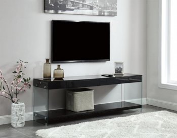 Sabugal Modern TV Console CM5206BK in Black w/Options [FATV-CM5206BK-Sabugal]