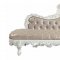 Vanaheim Bench BD00677 in Beige PU & Antique White by Acme