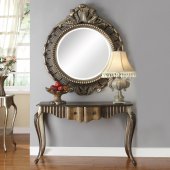 Bayley Console Table & Mirror Set 90126 in Bronze Taupe by Acme