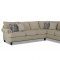 Alexa Sectional Sofa in Cream Fabric by Klaussner