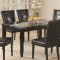 Cappuccino & Dark Faux Marble Top Modern Dining Table w/Options