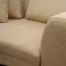 Tan Fabric 3Pc Curved Modern Sectional Sofa w/Steel Legs