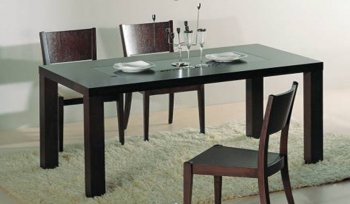 Etch Dining Table in Wenge by Beverly Hills Furniture [BHDS-Etch]