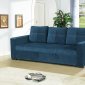 F6531 Convertible Sofa Bed in Navy Fabric by Boss