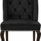 Suri Dining Chair 772 Set of 2 Black Velvet Fabric by Meridian