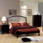 Classic Deep Cappuccino Contemporary Bedroom w/Low Platform Bed