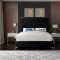 Cruz Bed in Black Velvet Fabric by Meridian w/Options