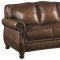 Montbrook Sofa 503981 in Brown Leather by Coaster w/Options