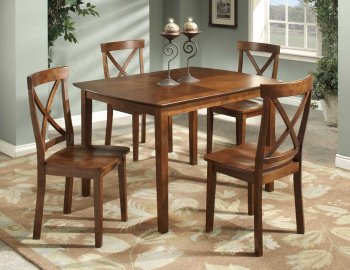 Cherry Finish Modern 5Pc Dining Set w/Rectangular Table [HEDS-5335-48-Henley]