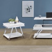 Marcia Coffee Table 3Pc Set 708158 in White by Coaster