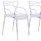 Milan Set of 4 Dining Chairs MW17CL in Clear by LeisureMod