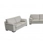 Morris Sofa Set 3Pc in Light Grey Full Leather by VIG