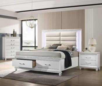 Sadie Bedroom 28740 in White by Acme w/Options [AMBS-28740 Sadie]