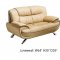 405 Loveseat & 2 Chairs Set in Beige & Brown Leather by ESF