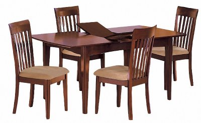 Espresso Finish Casual Contemporary 5Pc Dining Set