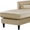 Taylor Sectional Sofa 643 in Beige Velvet Fabric by Meridian