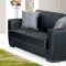 Dolce Sofa Bed in Black Bonded Leather by Rain w/Optional Items