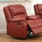 Zuriel Motion Sofa 52150 in Red PU by Acme w/Options