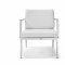 Nancy Armchair in White Leather by Whiteline