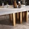 Oro Dining Table in White High Gloss by ESF w/Options