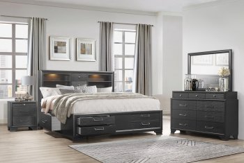 Jordyn Bedroom in Gray by Global w/Options [GFBS-Jordyn Gray]