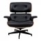 Zane Lounge Chair & Ottoman Set EL35BLLC in Black by LeisureMod