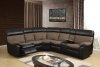 U1399 Motion Sectional Sofa in Brown Fabric & PU by Global