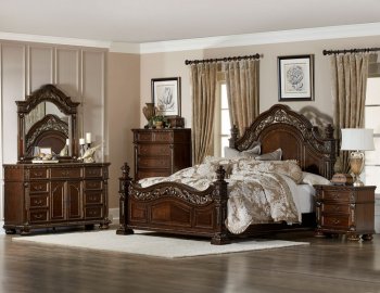 Catalonia Bedroom 1824 in Cherry Finish by Homelegance [HEBS-1824-Catalonia]