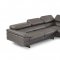 Violetta Sectional Sofa in Grey Full Leather by VIG