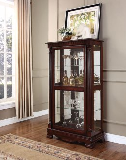 Carrie Curio Cabinet 90066 in Cherry by Acme