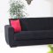 Dolce Sofa Bed in Black Microfiber by Rain w/Optional Items