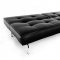 Black, White or Chocolate Leatherette Modern Convertible Sofa