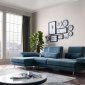 Denton Sectional Sofa in Blue Fabric by VIG